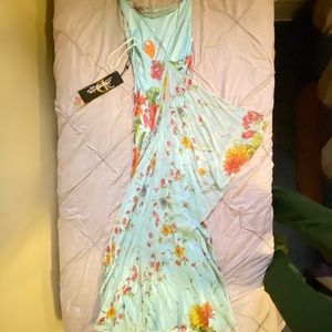 Demetrios full length VERY PRETTY summer dress.